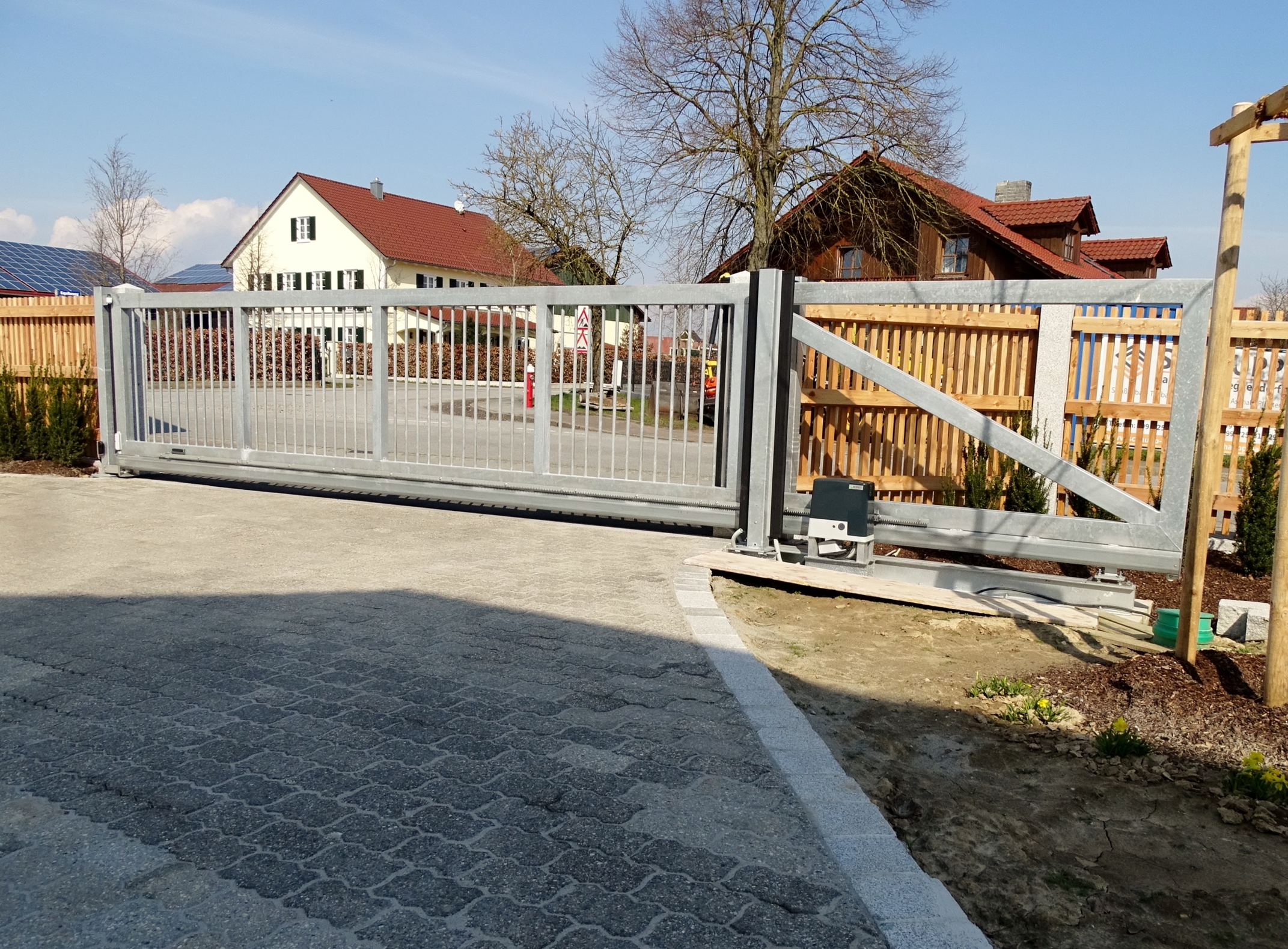 Falttor Aus Holz Zaunelemente Einfahrt Selber Bauen - falz holz selber